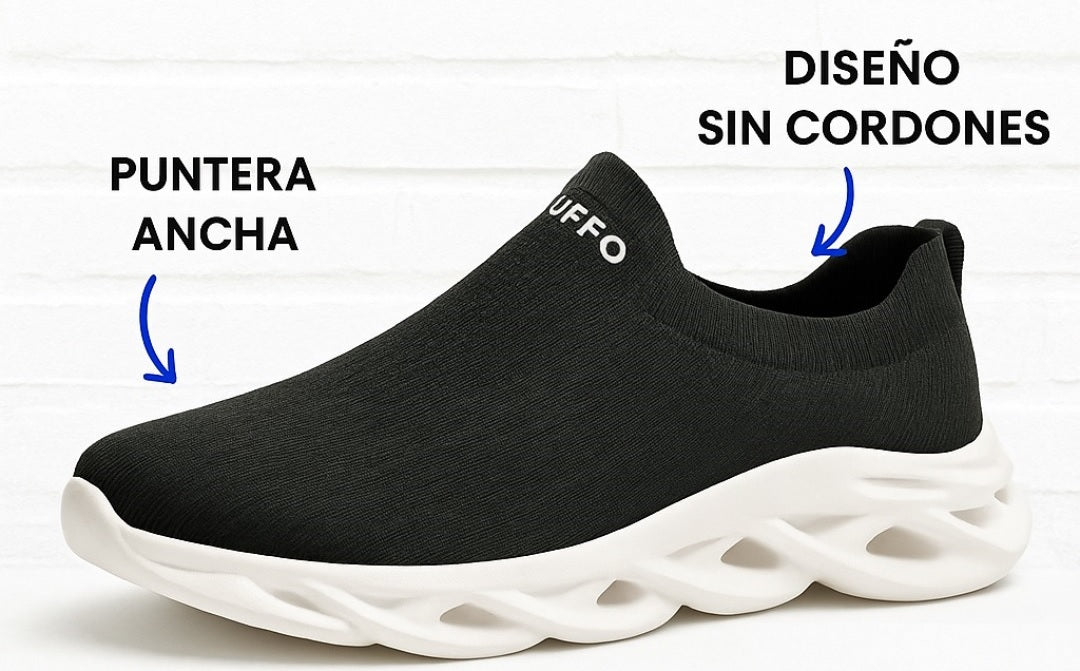 Calzado TRENZA Negro-Blanco